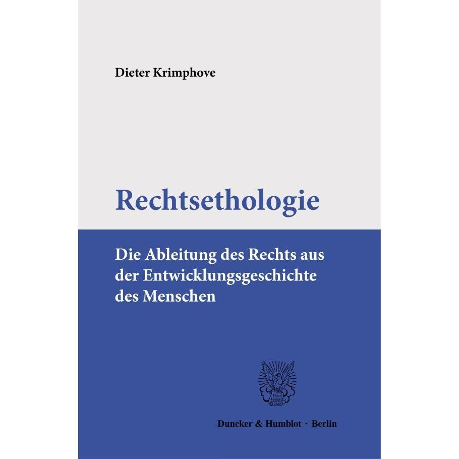 Krimphove:Rechtsethologie., Sachbücher von Dieter Krimphove