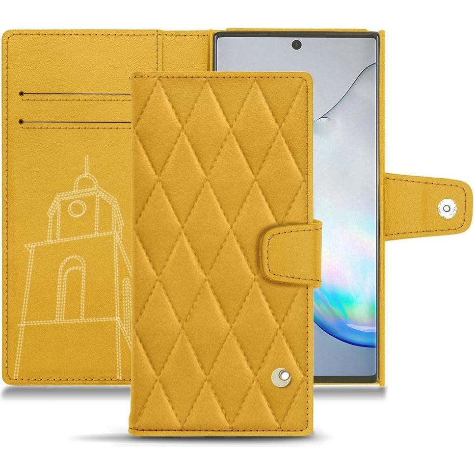 Noreve Lederschutzhülle Wallet (Samsung Galaxy Note 10), Smartphone Hülle, Orange
