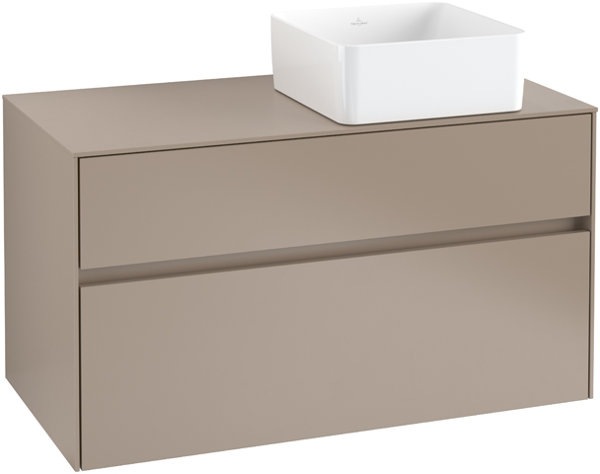 Actual product image Villeroy & Boch Collaro vanity unit 1000x548x500 mm, 2 drawers, for washbasin on the right, C04 (107 x 62 x 57 cm)