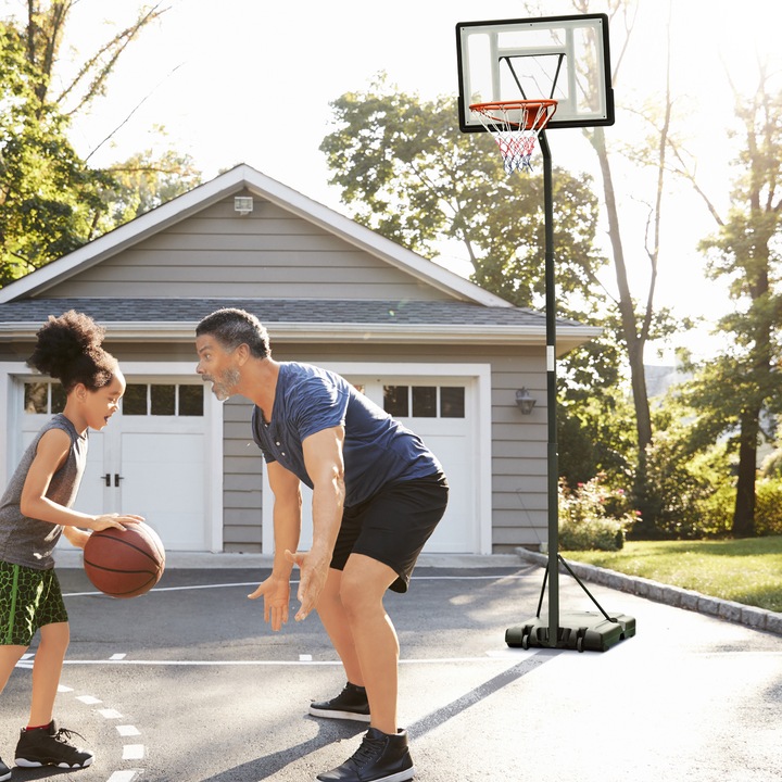 Actual product image Homcom Basketball hoop with 2 wheels