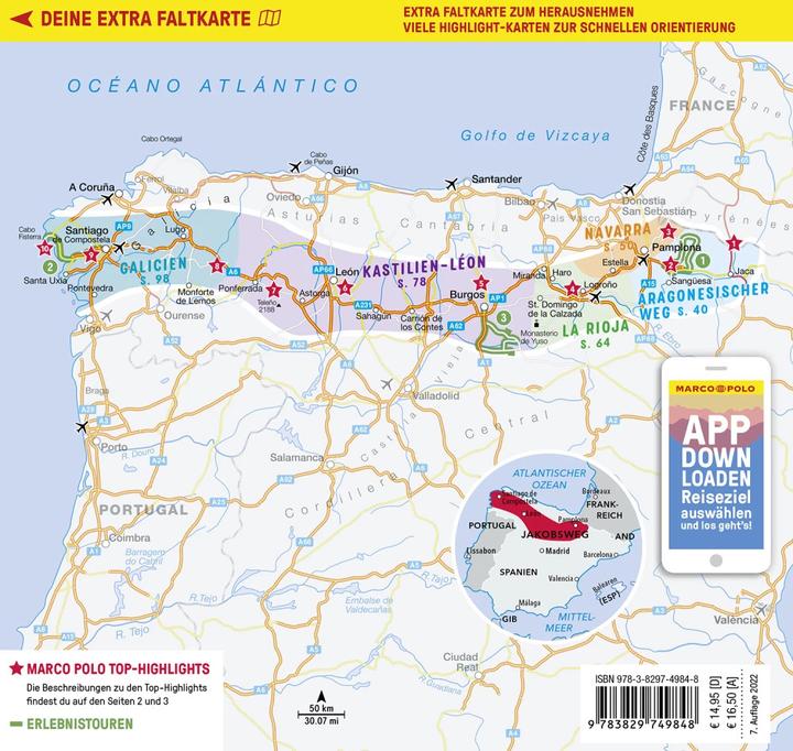 Produktbild Reiseführer Jakobsweg, Spanien (Deutsch, Andreas Drouve, Kathleen Becker, 2022)
