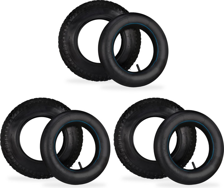 Immagine prodotto Relaxdays 3x pneumatici per carrelli manuali (154 kg)