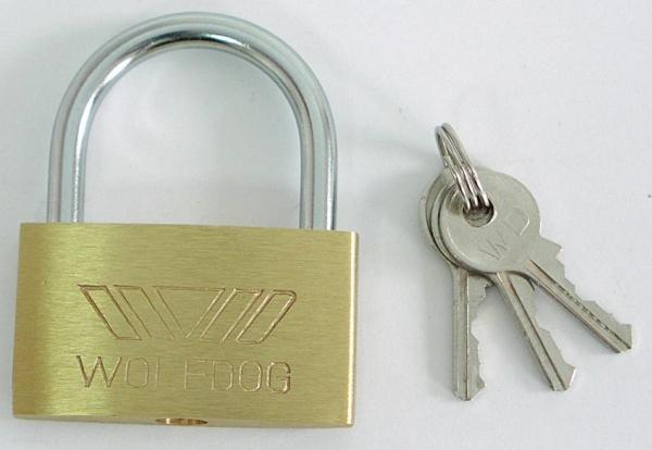 Produktbild Mega Brass padlock 50mm 3 keys - 24050