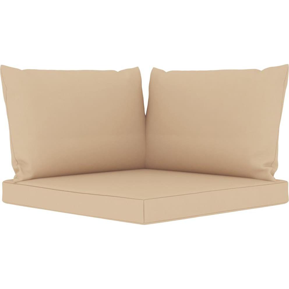 Thumbnail - VidaXL, Sitzkissen, Palettensofa-Auflagen 3 Stk. Beige Stoff (60 x 60 x 6 cm)