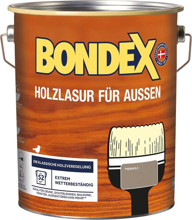 Productafbeelding Bondex Houtbeits voor buiten drijfhout 4 L voor 52 m² Hoge weer- en UV-bescherming | Natuurlijke verwering (4000 ml)