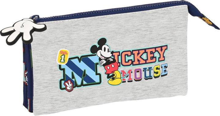 Mickey Mouse Club House Triple multipurpose case Mickey Mouse Clubhouse Only one Navy blue 22 x 12 x 3 cm