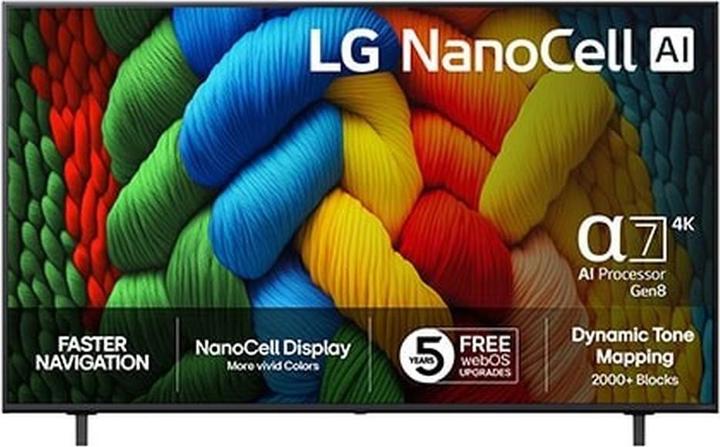 Produktbild LG 43NANO80A6B (43", NANO80, LED, 4K, 2025)