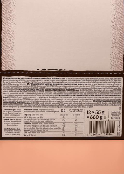 Produktbild KoRo Protein Bar Deluxe (55 g, 12 Stk.)
