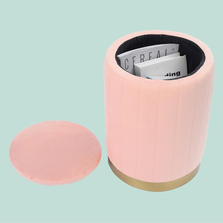 Produktbild Relaxdays Hocker aus Samt mit Stauraum