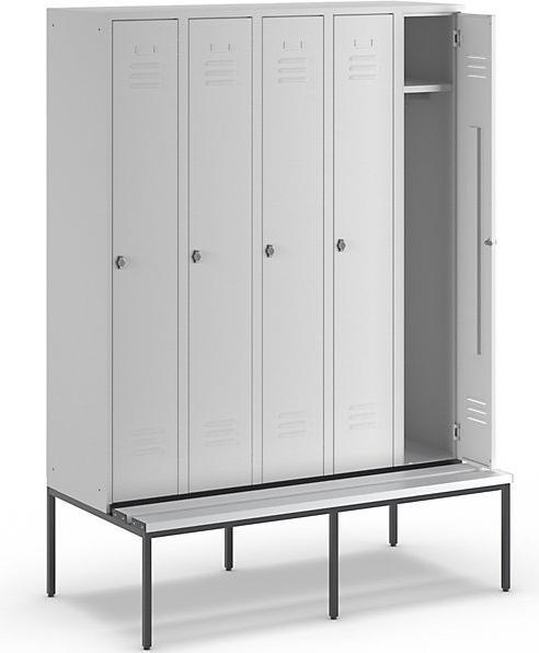 Actual product image Wolf Clothes locker with bench underneath (150 cm, 214 cm)