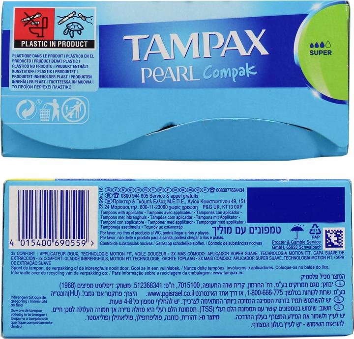 Produktbild Tampax Perle Compak Tampon Super 36 Uds (36x)