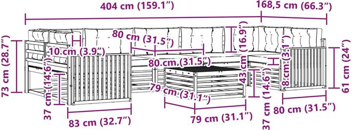 Produktbild vidaXL Outdoor-Sofa