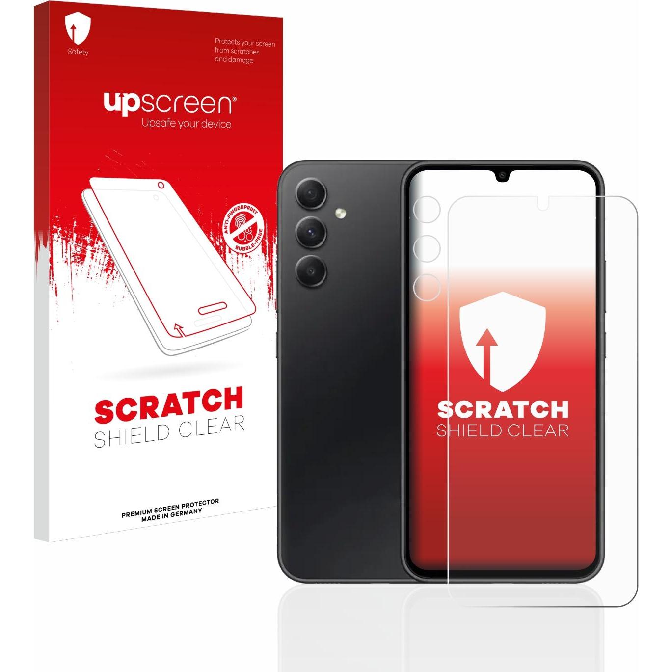 upscreen Scratch Shield Displayschutz (1 Stück, Samsung Galaxy A34 5G), Smartphone Schutzfolie, Transparent