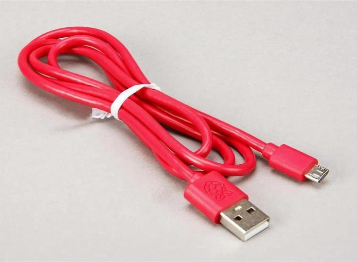 Berrybase Official Raspberry Pi Micro USB cable, red, 1.0