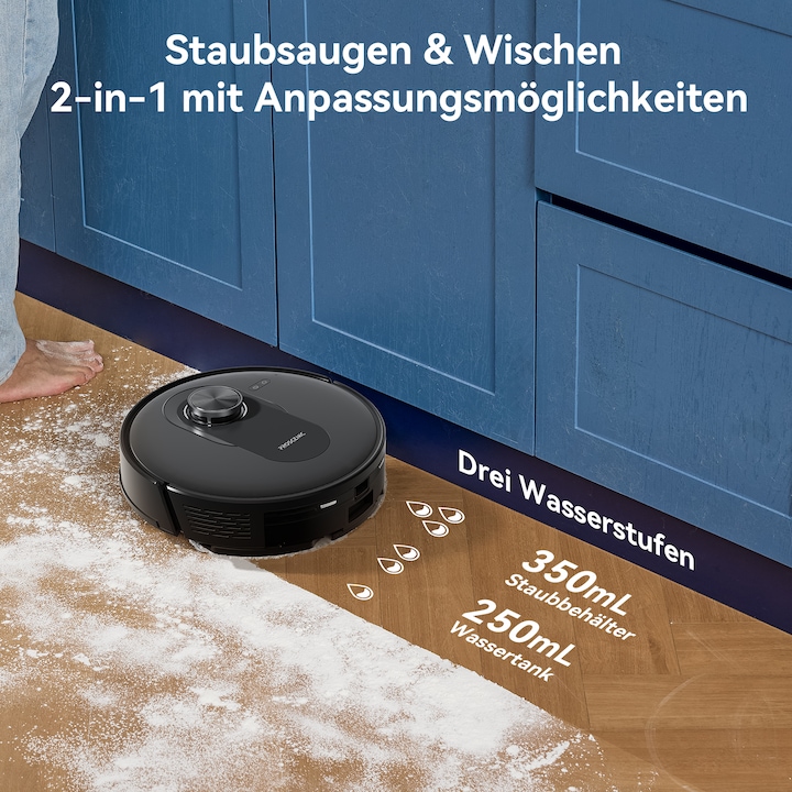 Image du produit Proscenic Q8 Saugroboter mit Wischfunktion (Robot d'aspiration et de nettoyage)