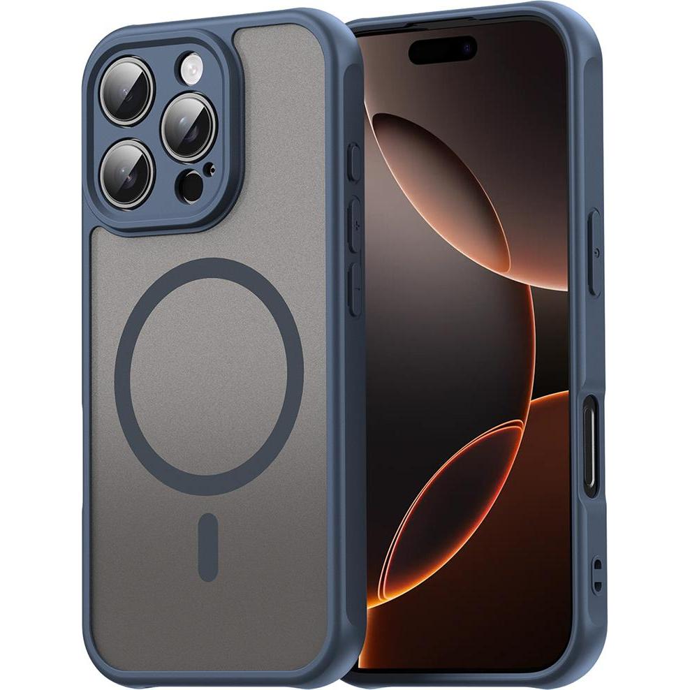 Techsuit - HaloFrost II MagSafe - iPhone 11 Pro Max - Navy Blue (Apple iPhone 11 Pro Max), Cover smartphone, Blu