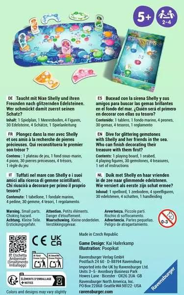 Produktbild Ravensburger 23047 - Shelly Ocean - Lauf- und Sammelspiel für Kinder ab 5 Jahren, Familienspiel für (Spanisch, Niederländisch, Italienisch, Englisch, Deutsch, Französisch)