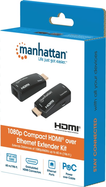 Actual product image Manhattan HDMI zu RJ45 (Micro USB, RJ45, HDMI, 2.70 cm)