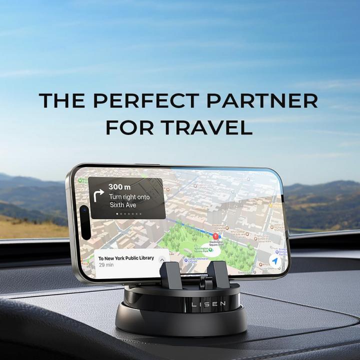 Actual product image Lisen Car Holder for Phone / Tablet with 6mm - 13mm thickness, Black