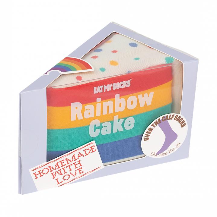 Actual product image Eat My Socks Socks, Rainbow Cake (Single pack, One size)