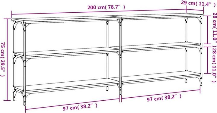 Produktbild vidaXL Gerwald (200 x 29 x 75 cm)
