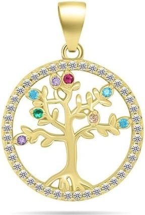 Actual product image Brilio Silver - Sparkling gold-plated pendant Tree of Life PT114Y