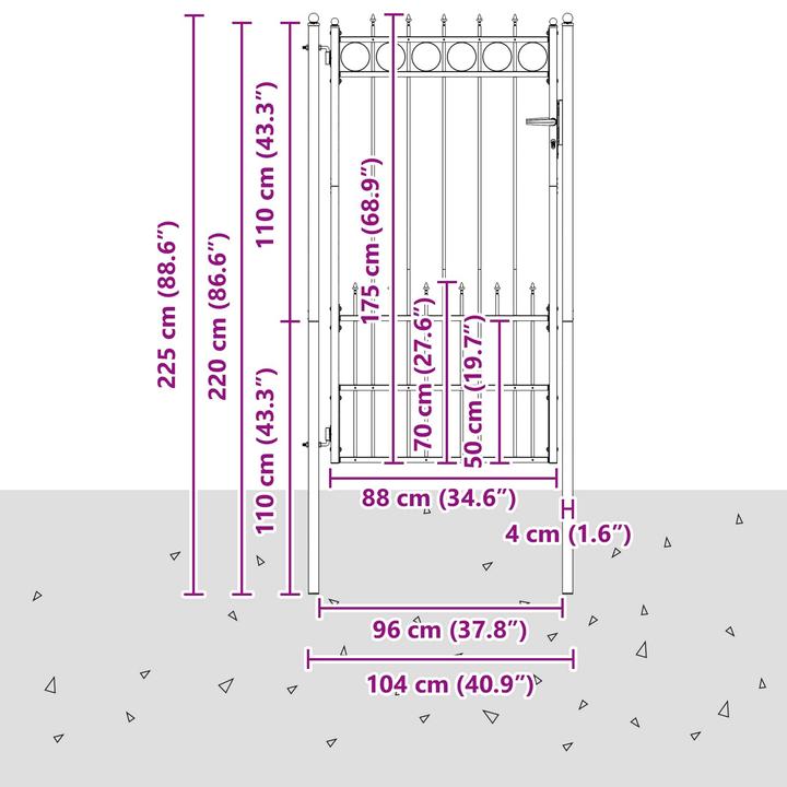 Produktbild vidaXL Zauntor