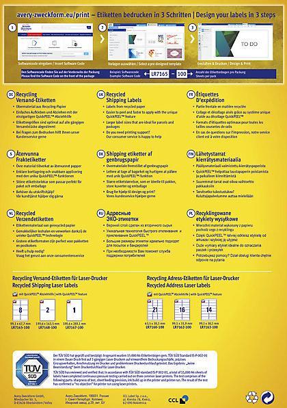 Actual product image kaiserkraft Recycling shipping labels