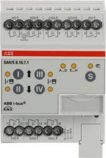Actual product image ABB Stotz S&J Switch/shutter actuator 8gang 16A, REG SAH/S8.16.7.1 (Shutter actuator)