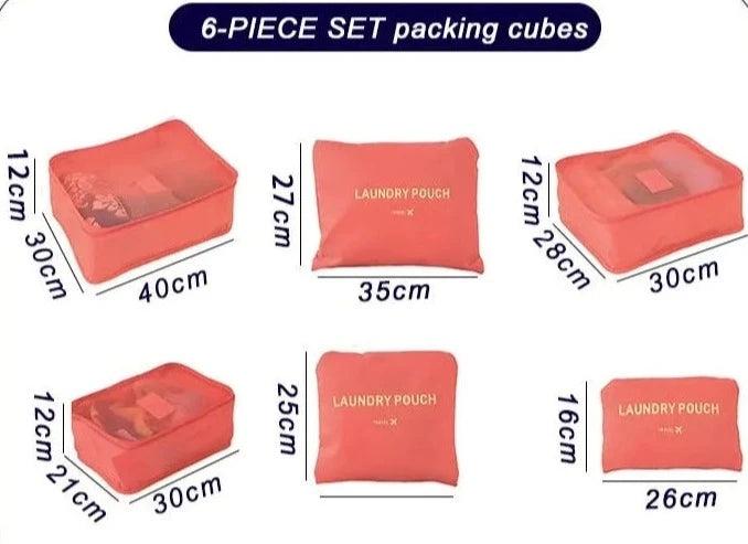 Actual product image Only-Bags.Store 6 PCS Set Travel Organiser Storage Bags Capacity Suitcase Sorting Organiser Set