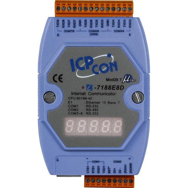 Moxa ICP CON, 7xRS232+1xRS485+DISPL, Netzwerkadapter
