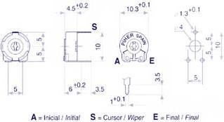 Produktbild Velleman Piher Trimmer 10K (Small Hor For Screwdriver)