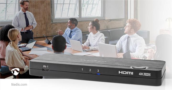 Produktbild Nedis HDMI ™ Converter | USB-C™ Buchse / 2x HDMI™ Eingang / 4x USB A Female | 1x HDMI™ Ausgang | 1-W