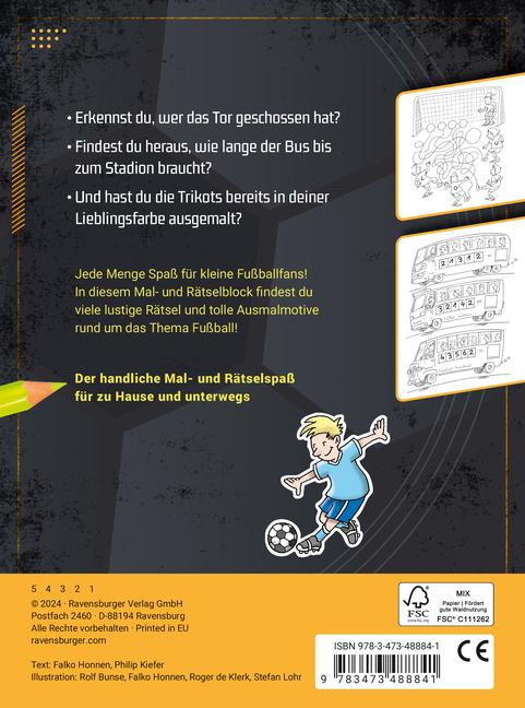 Productafbeelding Ravensburger Mein Mal- und Rätselspass: Fussball