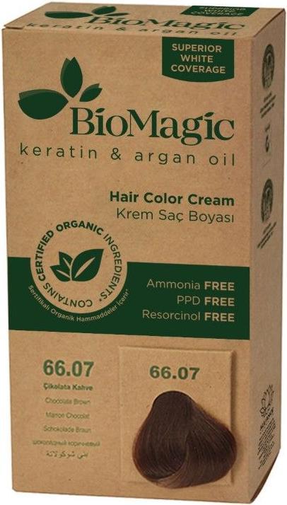 Produktbild Biomagic Haarfarbe Schokoladenbraun (66,07) 250 g - Biomagisch