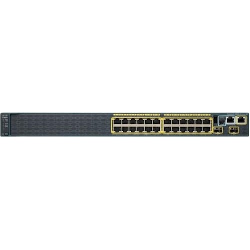 Cisco Catalyst 2960-Sf 24 Fe, 2 X Sf (24 Ports), Netzwerk Switch, Schwarz