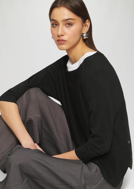 Produktbild S.Oliver Strickpullover Viskosemix-Pullover mit Fledermausärmeln (XS)