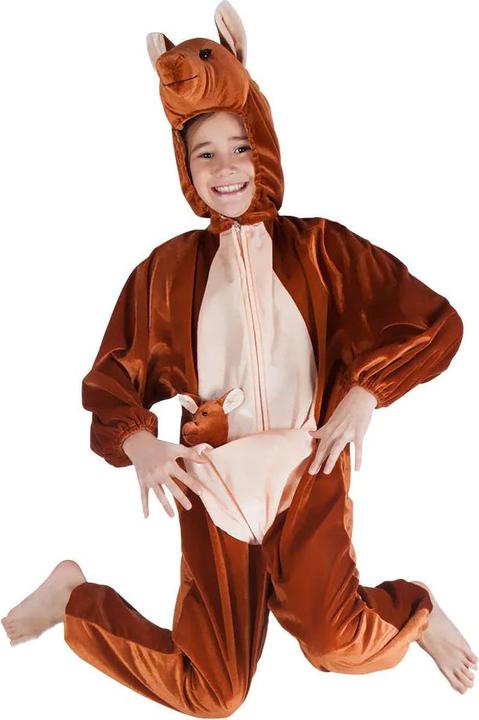 Actual product image Boland Kangaroo Child Costume: Plush Jumpsuit With Hood (140)