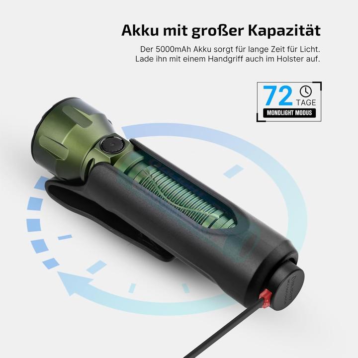 Produktbild Olight Javelot LED Tactical Flashlight, 134000 Candela, 730m Range, Rechargeable, 6 Modes, 197g (13.80 cm, 1350 lm)