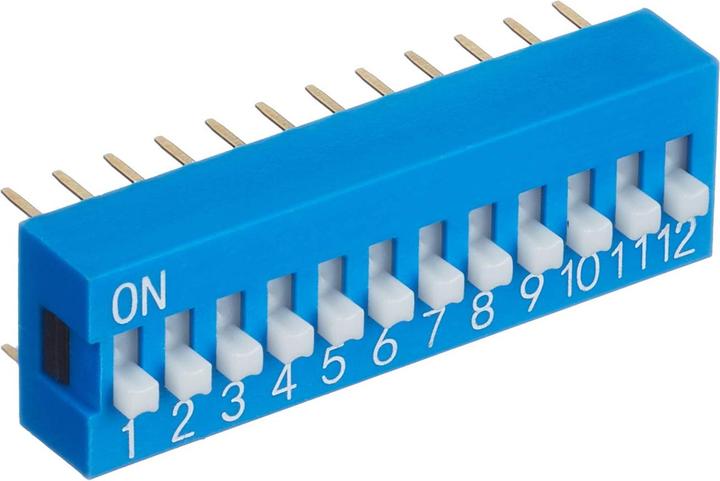 Actual product image Delock DIP slide switch 12-digit 2.54 mm blue
