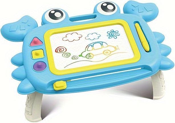 Produktbild Activity Board Kinder Magnetische Zeichentafel Schreibtisch mit Hocker, 3-6 Jahre, löschbare Doodle Skizzenblock