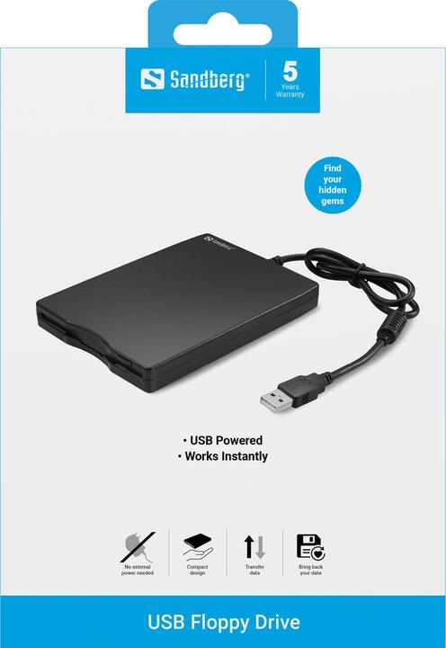 Image du produit Sandberg Mini lecteur de disquettes USB (lecteur de disquettes)