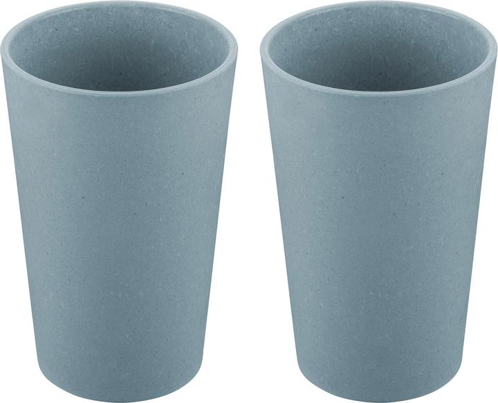 Koziol Tazza per bere Connect L 350 ml, 2 pezzi, Blu (0.35 l, 2x)