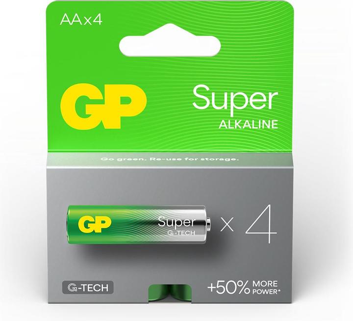 Image du produit GP Batteries 1x4 GP Super Alkaline 1,5V AA Mignon LR06 Nouveau 03015AETA-B4 (4 pcs, AA)