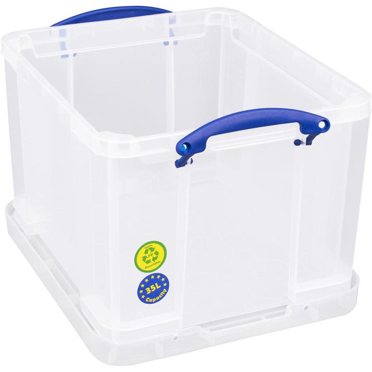 Thumbnail - Really Useful Box, Aufbewahrungsbox, 3er-Set Stapelbar (48 x 39 x 31 cm, 35 l)