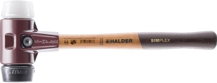 Actual product image Halder SIMPLEX soft-face hammer 50 RUBBER/SUPERPL. TE SIMPL (1105 g)