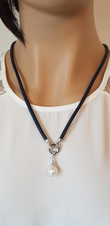 Produktbild Adriana la mia Perla Capri (60 cm, Silber, Nappaleder, Perlen)