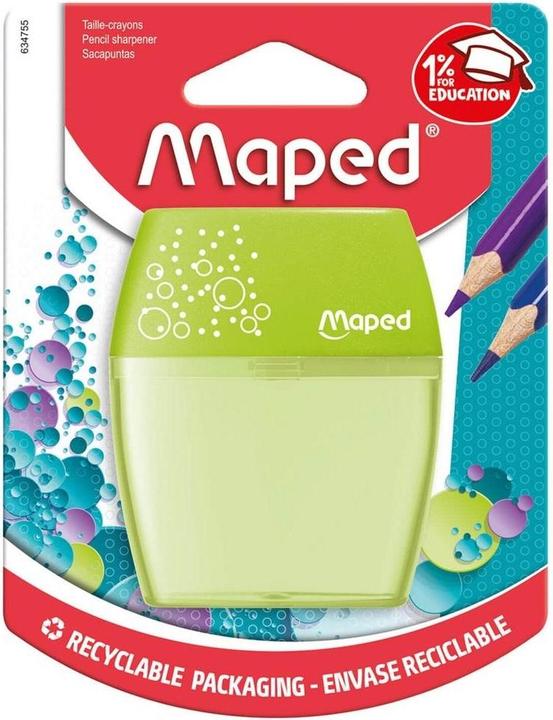 Actual product image Maped Shaker Manual Pencil Sharpener, Plastic, Assorted Colours