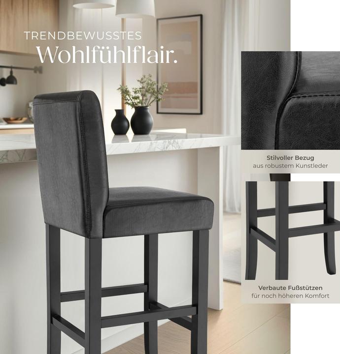 Produktbild tectake Barhocker aus Kunstleder