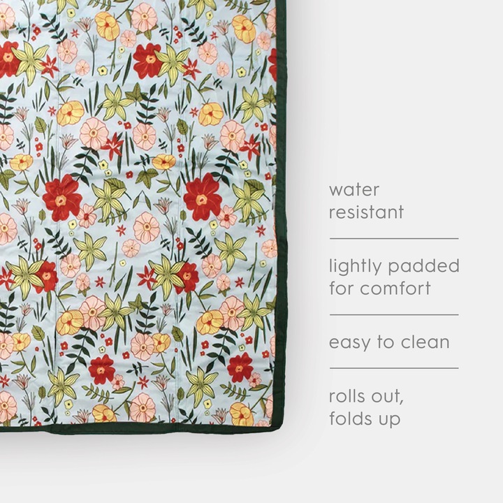 Actual product image little unicorn Outdoor Blanket Extra Big - Primrose Patch